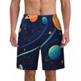 thumbnail image 1 of Bathing Suit Colorful Space Board Shorts Summer Fantasy Planets Stylish Board Short Pants Man DIY Running Fast Dry Beach Trunks, 1 of 5