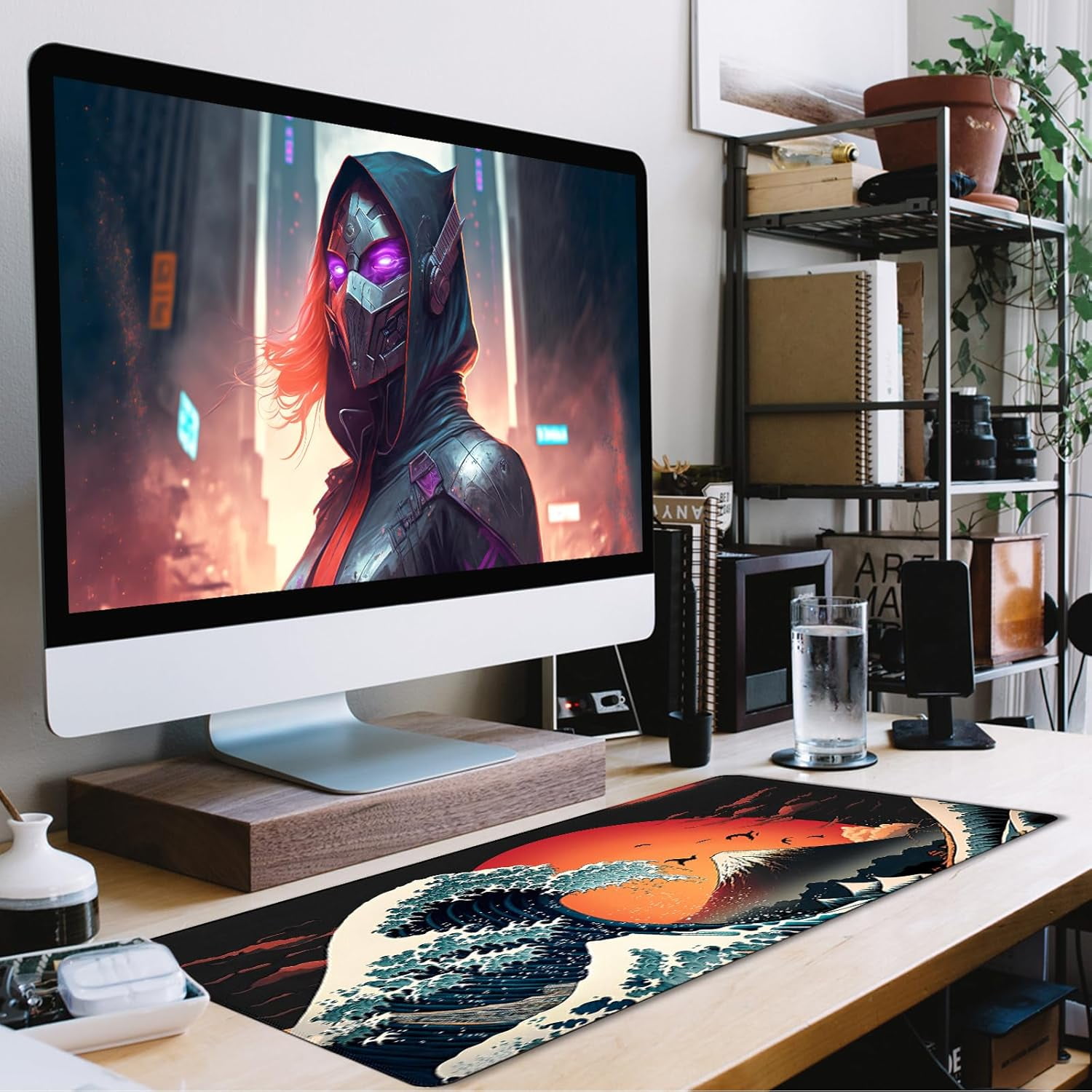 Big Mouse Pad, Upgrade Durable 31.5"x15.7" Larger Extended Mouse Pad for Gamer with Stitched Edges, Waterproof Non-Slip Base Long XXL Large Mousepad for Home Office Gaming Work, Full Moon Pattern