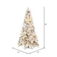 thumbnail image 3 of Vickerman 10' x 61" Flocked Atka Pine Artificial Christmas Tree, 3mm LED Color Changing Lights, 3 of 5
