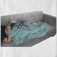 thumbnail image 6 of Saying Soft Flannel Fleece Throw Blanket, Retro Pastel Bike with Basket and Text My Life is a Ride, Cozy Plush for Indoor and Outdoor Use, 50" x 70", Pale Blue Dark Purple, by Ambesonne, 6 of 6