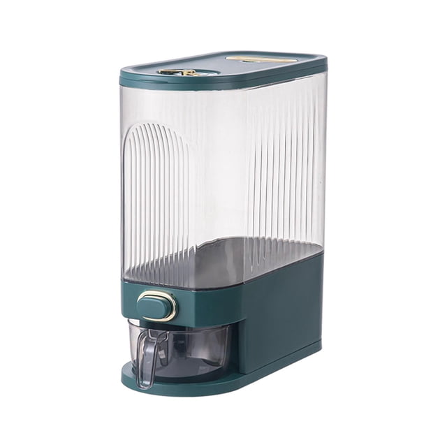 GROWTH TANK Airtight Cereal Storage Containers and Cup Storage Box Sealed Moistureproof Rice Green Large