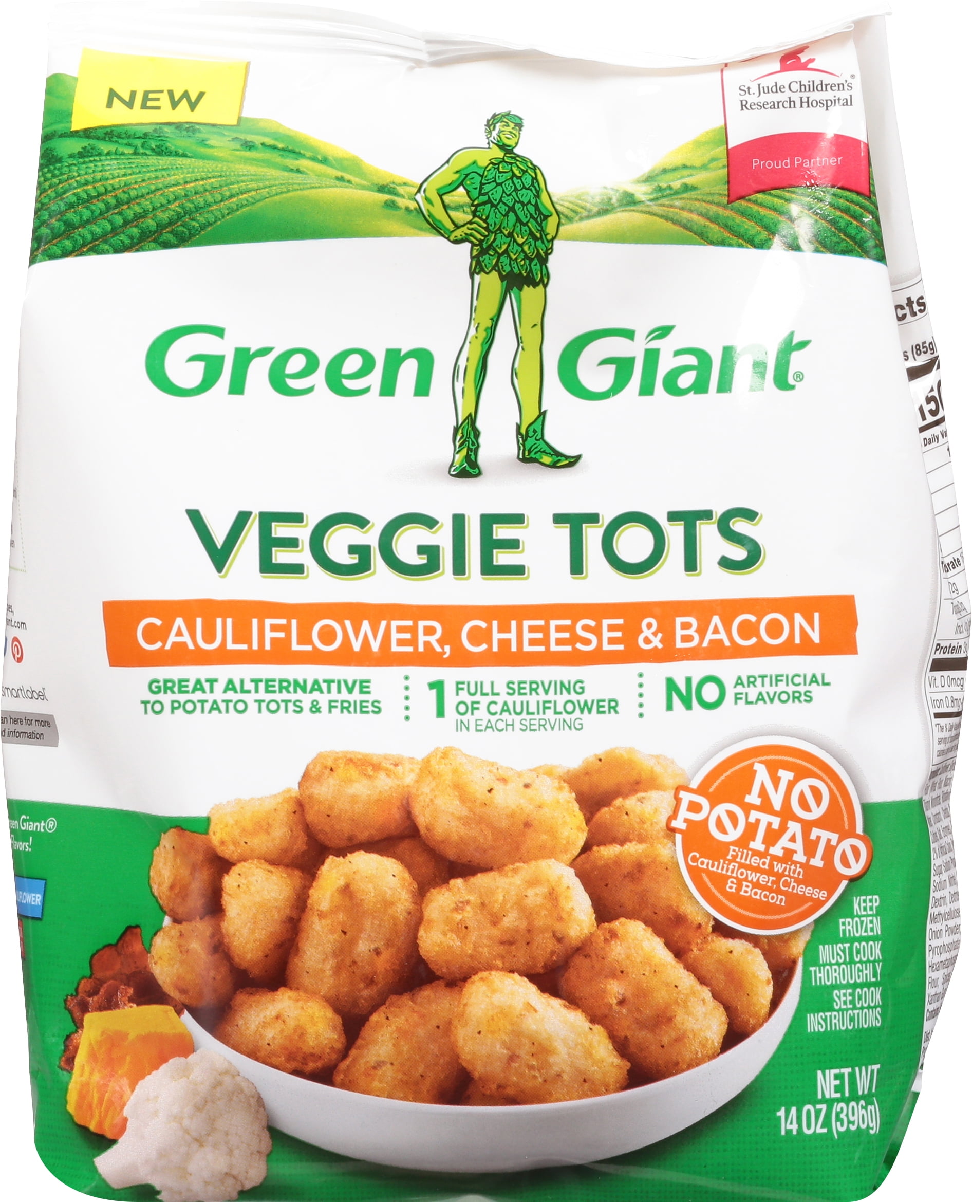 Green Giant Veggie Tots Cauliflower Cheese & Bacon, 14 oz (Frozen