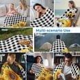 thumbnail image 5 of Sunflower Bee Cooling Blanket,Lightweight Breathable Summer Throw Blanket with Double Sided Cold Effect,Black White Lattice Yellow Floral Flower Picnic Blankets Bed Sheet for Hot Sleepers 60"x80", 5 of 8