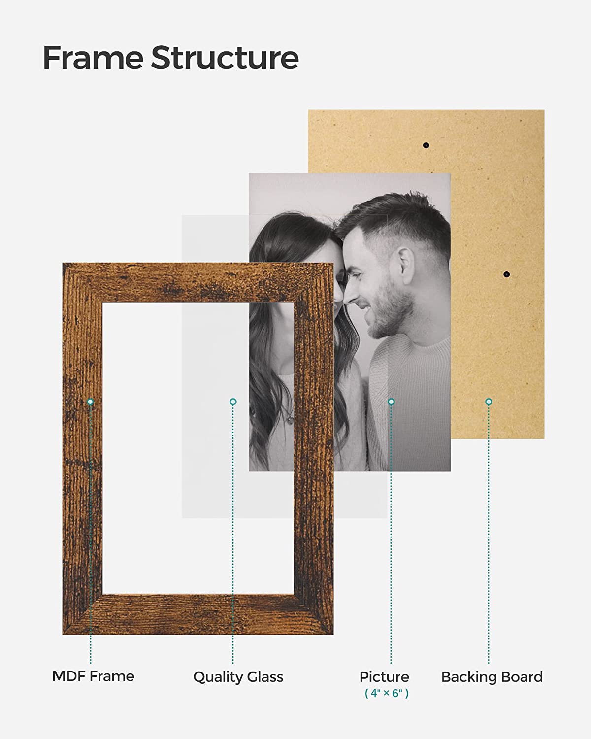 Collage Picture Frames, 4x6 for Wall Decor Set of 12, Multi Family Photo for Gallery Decor, Hanging Display, Assembly Required, Ink Black