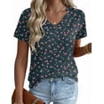 thumbnail image 4 of Zeagoo Womens Basic T-shirts Short Sleeve V-Neck Shirts Summer Casual Tops Daily Wear, 4 of 7