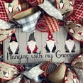 thumbnail image 2 of Gnome Christmas Wreath for Front Door, Creative Hanging with My Gnomes Wreath, 19.69Inch Vintage Christmas Decorations, 2 of 3
