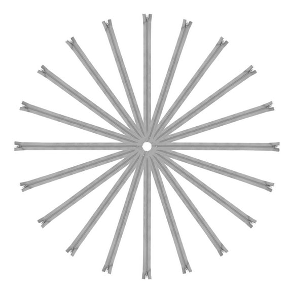 20Pcs 16 Inch #3 Nylon Coil Zippers for Sewing, Supplies Zippers Bulk for Tailor Sewing Crafts, Grey