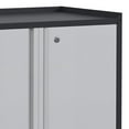thumbnail image 3 of AOBABO Steel Lockable Wheeled Garage Storage Cabinet w/Shelves, Black/Grey, 3 of 8