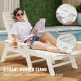 thumbnail image 6 of VEVOR Outdoor Chaise Lounge Chair - Adjustable Patio Reclining Bench Lounger, White, 6 of 12