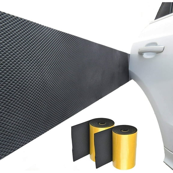 Bestyol Garage Wall Protector, 2PCS Door Edge Protection Ultra Thick Water Resistance Wall Protector Bumpers, Front Adhesive Foam Strip Car Door Protector Black