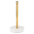 thumbnail image 1 of Thyme and Table, Paper Towel Holder with Ribbed Ceramic Base, White and Gold, 1 of 4