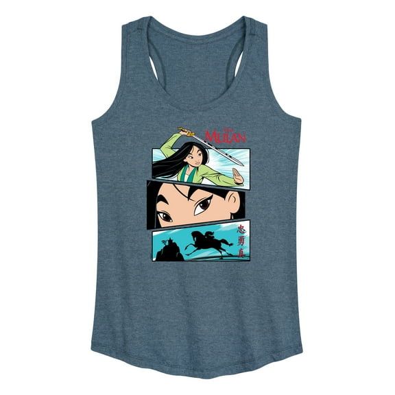 Disney Mulan - Comic Strips Warrior - Women's Racerback Tank Top