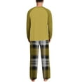 thumbnail image 7 of KyCheLot Men's Pajama Set Crewneck Long Sleeve Tees Stretchy Elastic Waist Wide Leg Pants Comfy Sleepwear, 7 of 7