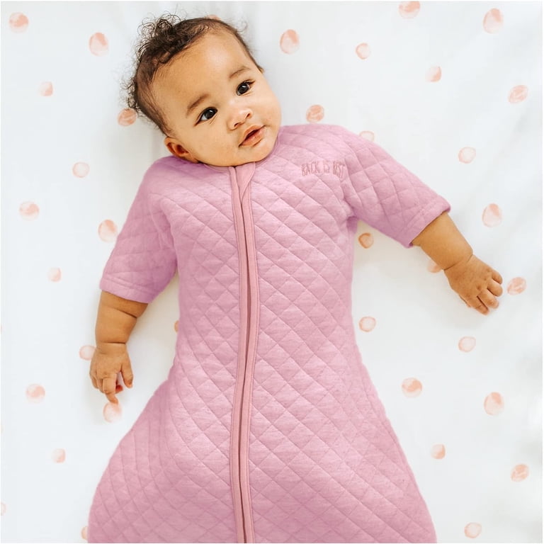 FOAUUH Baby Swaddle Sack With Arms-Free Design | Medium 3-6 Months, Pink, 95% Cotton Stretch Wearable Blanket