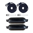 thumbnail image 2 of S SERENABLE Marine Boat Fenders 4x16inch with 2 Ropes Anti Collision Protection Boat Blue Rope, 2 of 9