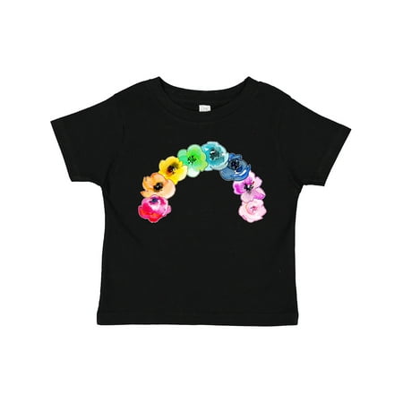 

Inktastic Rainbow of Flowers Watercolor Gift Toddler Boy or Toddler Girl T-Shirt