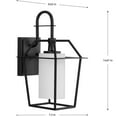 thumbnail image 2 of Chilton Collection One-Light New Traditional Textured Black Etched Opal Glass Outdoor Wall Lantern, 2 of 2