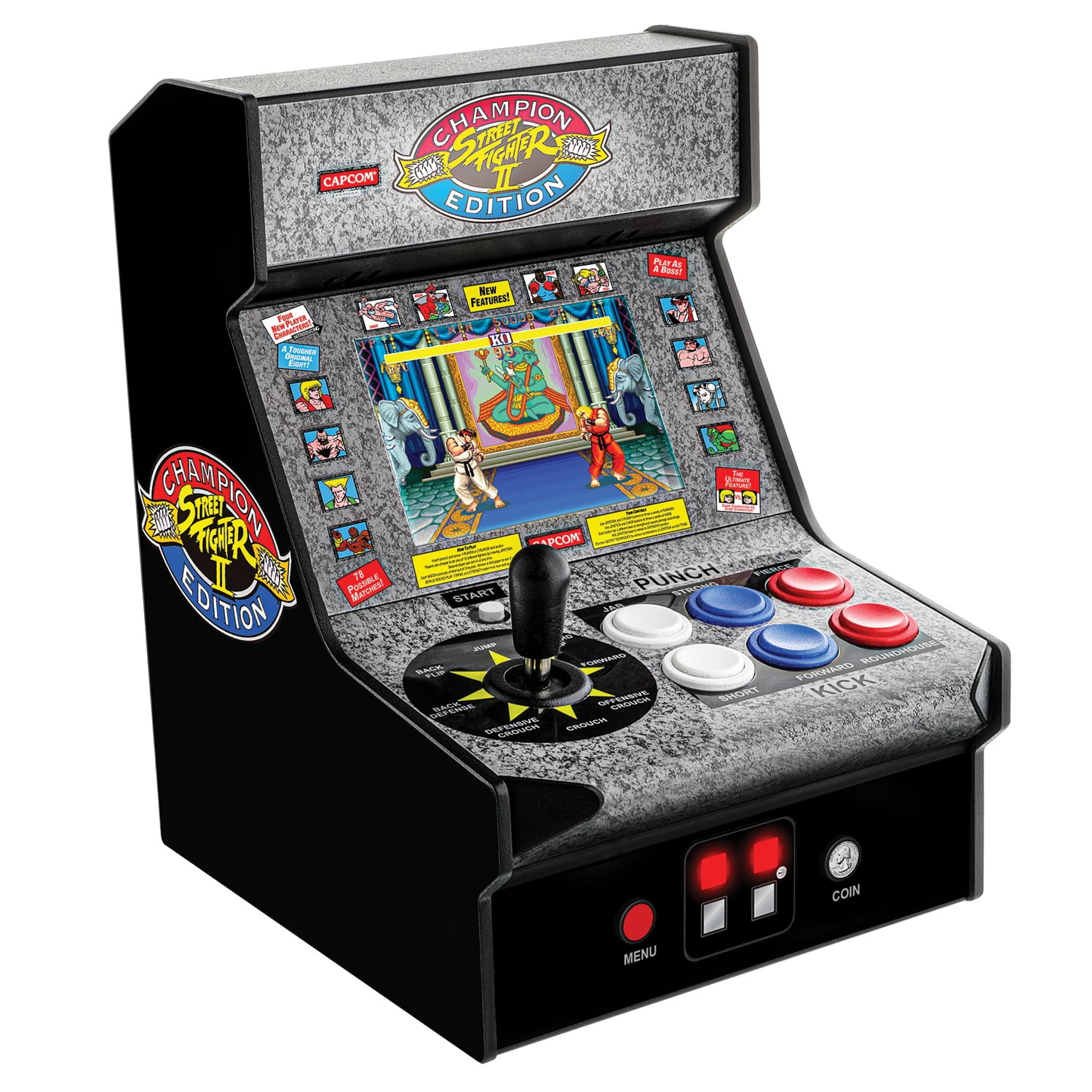 N My Arcade DGUNL-3283 Street Fighter II Champion Ed Micro Player Retro Arcade 