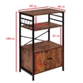 thumbnail image 4 of Cocina con Almacenamiento Gabinete de Cocina de 3 Niveles, Marrón FurnitureR Moderno, 4 of 6