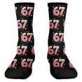 thumbnail image 5 of Bas Roses 67 Chaussettes 6 7 Fantaisie Six Sept Chaussettes Montantes pour Garçons Filles Hommes Femmes, 5 of 5