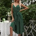 thumbnail image 2 of IROINNID Wrap Dress For Women Fashion Dot Print Long Sleeve Casual Dress V-Neck Below The Knee Dress, 2 of 8