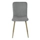 thumbnail image 3 of Set de 4 Sillas de Comedor Gris HOMEMAKE FURNITURE Patas Doradas de Metal Escandinavo Minimalista, 3 of 6