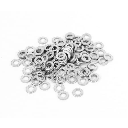 

100Pcs M3x6mmx1mm Stainless Steel Metric Round Flat Washer for Bolt Screw