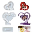 thumbnail image 2 of Silicone Mold For Heart Photo Frame Resin Craft With Rectangular Base Desktop Display, 2 of 8
