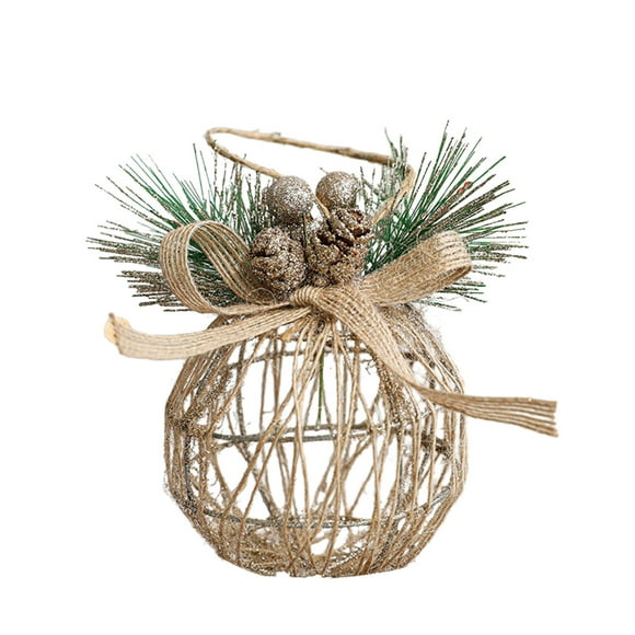 Rbaofujie Mini Christmas Balls Christmas Decorations Christmas Tree Small Pendant Accessories Iron Ball Christmas Decoration Hollow Ball Hanging Decoration Christmas Ornaments