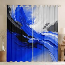 Manfei Boys Girls Oil Painting Blackout Curtains Set of 2 (52x84 Each),Abstract Gradient Window Curtains,Graffiti Splash Curtains and Drapes,Microfiber Bedroom Decor