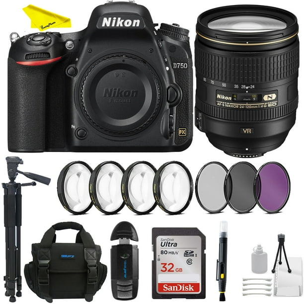 Nikon D750 Dslr 24 3mp Digital Camera W Af S Nikkor 24 1mm F 4g Ed Vr Lens With 32 Gb Sdxc Memory Card Buzz Photo Accessories Walmart Com Walmart Com