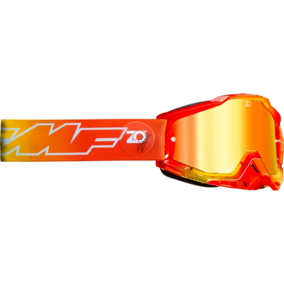 FMF Racing PowerBomb Osborn Goggles (OSFM, Orange / Red Mirror Lens)