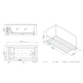 thumbnail image 2 of EAGO AM152ETL-6 6 ft Clear Rectangular Acrylic Whirlpool Bathtub, 2 of 12