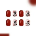 thumbnail image 3 of Sinyiin Shine Press On Tips Removable Seasonal Leaf Fake Nail Comfortable Wear Fast, 3 of 8