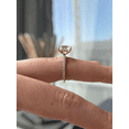 thumbnail image 6 of ESTE ORIGIN 3Ct Emerald Cut Moissanite Solitaire Engagement Ring - Hidden Halo & Pave Band in 14K White Gold Emerald Ring for Women is available in US 6., 6 of 8