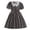 Black, variant on Gbsyewxs Girls Dresses Crew Neck Short Sleeve Floral Print With Lace Collar Elegant Summer Dresses For Kids Black Size 9-10 Years