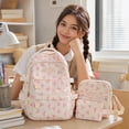 thumbnail image 5 of Bow Backpack, Coquette Backpack for Women, Bow Shoulder Bag 3PCS Set, Cute Large Capacity Versatile Rucksack, 5 of 8