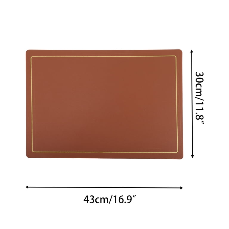 Unique Bargains 2 Pcs Rectangular Two Color Placemat Brown Gray ...