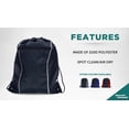 thumbnail image 2 of Two-Tone Drawstring Backpack Non-Woven - 10 pack - Durable Sports Backpacks - Ideal for School, Sports, Travel, Gym & More - Black, 2 of 5