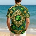 thumbnail image 3 of Ceisia St. Patrick's Day Men's Unisex Hawaiian Shirt | Summer Beach Casual Short Sleeve Button Down Gift Printed Top, 3 of 8