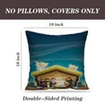 thumbnail image 3 of LALILO Throw Pillow Covers Nativity Scene Birth Jesus Christ With Three And Christmas Invitation Greeting Card Set of 2 Square 18 x 18 Inch Pillowcase, 3 of 5
