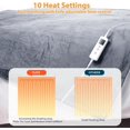 thumbnail image 4 of TEMOGU-Heated Blanket Electric Blanket Grey 50x60in, 10 Levels &1-9H Timer Auto-Off, Machine Washable, Soft Flannel Sherpa Full Body Warming, Sofa Bed Office Use, Heating Blanket, 4 of 4
