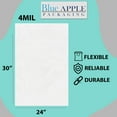 thumbnail image 2 of 4Mil Clear Flat Open Top Poly Bags LDPE Packaging - 24"X30" & (200 Bags), 2 of 7