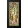 thumbnail image 2 of Mucha, Alphonse 10x18 Black Modern Framed Museum Art Print Titled - Autumn, 2 of 5