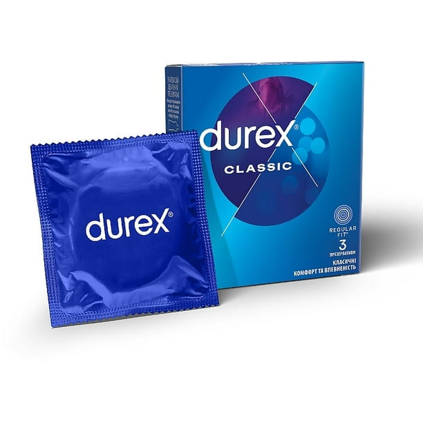 Durex Classic Regular Fit Condoms, 3ct - Walmart Business Supplies