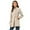 White, variant on Women Double Pea Coats Stand Collar Wool Blend Trench Coat Mid Length Overcoat Fall Winter Jacket Outerwear