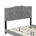 thumbnail image 3 of Euroco Upholstered Queen Size Platform Bed for Living Room, Gray, 3 of 7