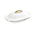 thumbnail image 3 of Fiocias Dessert Salad Bowl Gumbo Plate with Lid Porcelain Pasta Plate Ceramic Gift Pasta 8inch 250ml, 3 of 9