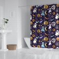 thumbnail image 2 of Colorful Halloween Pattern Shower Curtain 72"x72" ,Bathroom Decorative Shower Curtains Set with 12 Hooks,Modern Waterproof Washable Shower Curtain, 2 of 6