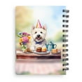 thumbnail image 2 of Happy Mother's Day West Highland White Terrier with Sweets and Flowers at a Picnic Spiral Bound Journal Westie Westy Dog Lover 5x7in Spiral Notebook - 13005, 2 of 5